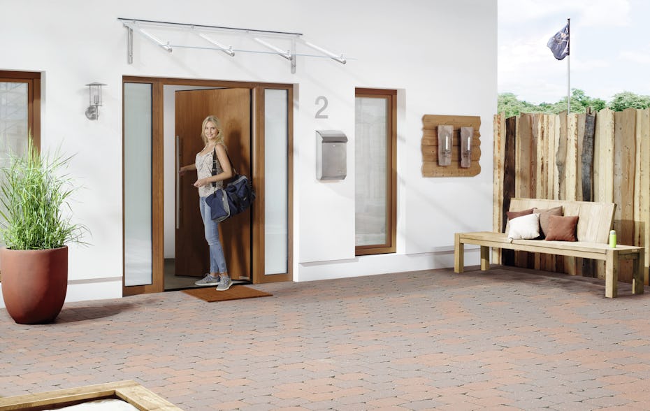 Vchodové dvere do domu - Thermo65 - zlatý dub