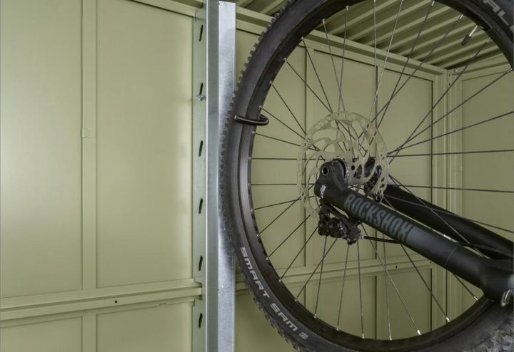 Držiak na bicykle ako doplnok k domčeku na náradie Hörmann